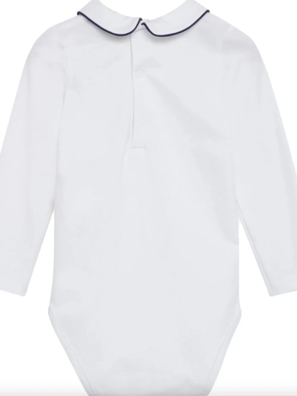 Beaufort Bonnet White w/ Navy LS Woven Boys Peter Pan Top (Size: 2T) NWT